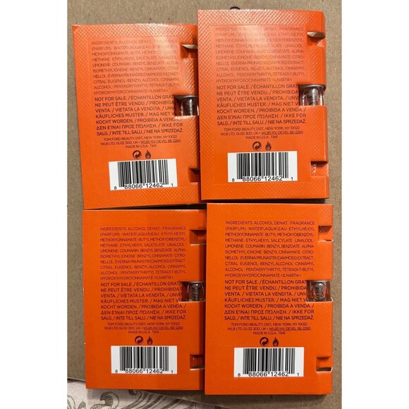 Tom Ford Bitter Peach EDP Sample Lot of 4 x 1.5ml Deluxe Spray Vials New - Picture 2 of 2